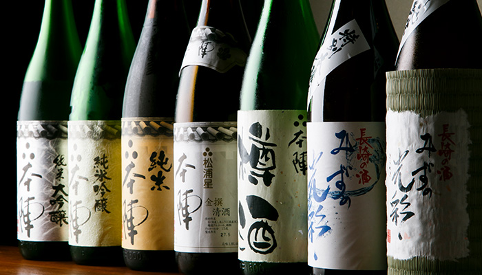 歴史ある壱岐の麦焼酎や、小値賀の杜氏が作る日本酒のご用意